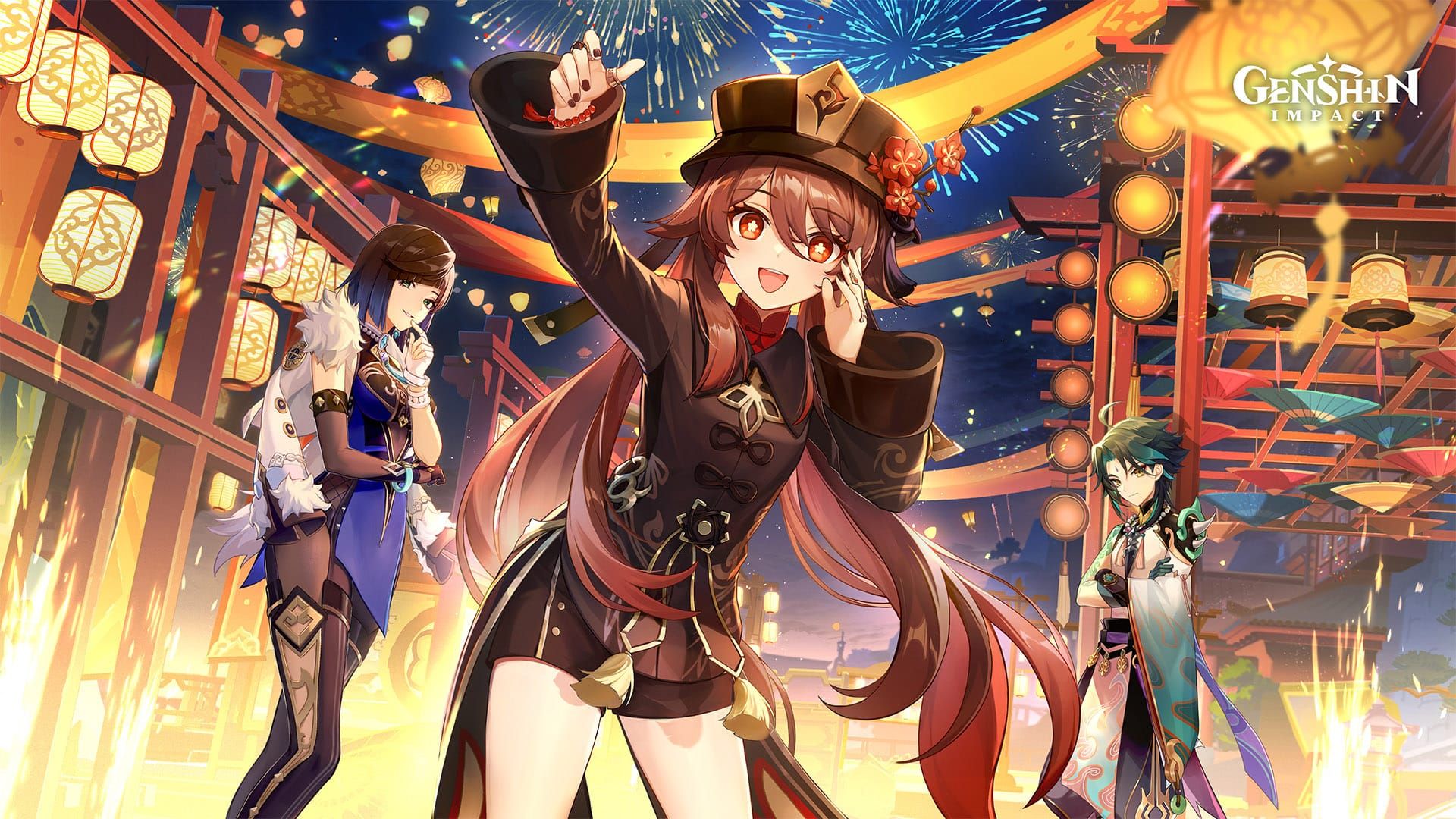 Genshin Impact Lantern Rite 2026 event screenshot with Festive Fever and character selector