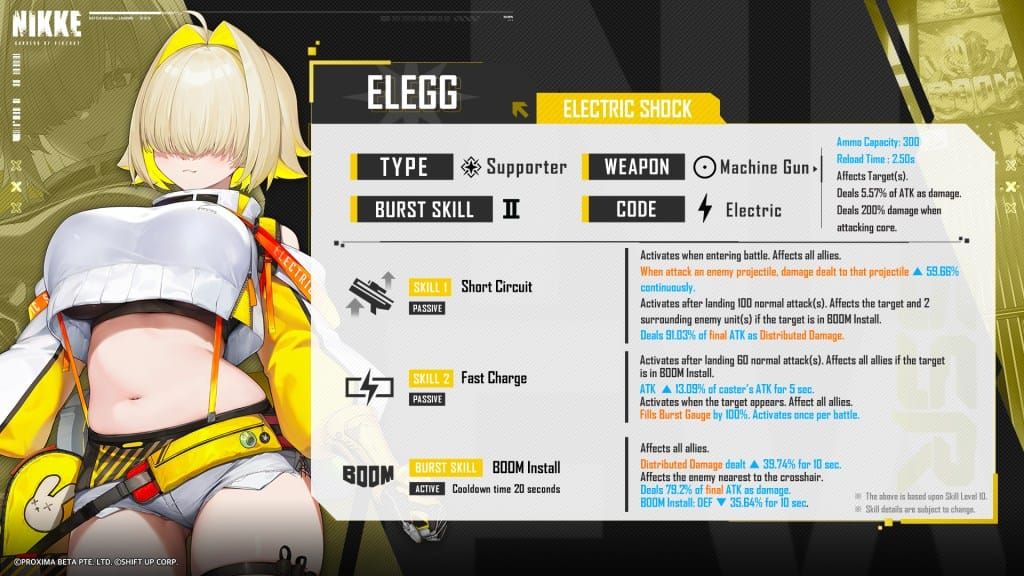 Индикация Core Charge босса Электрического кода в Goddess of Victory NIKKE для выбора времени укрытия