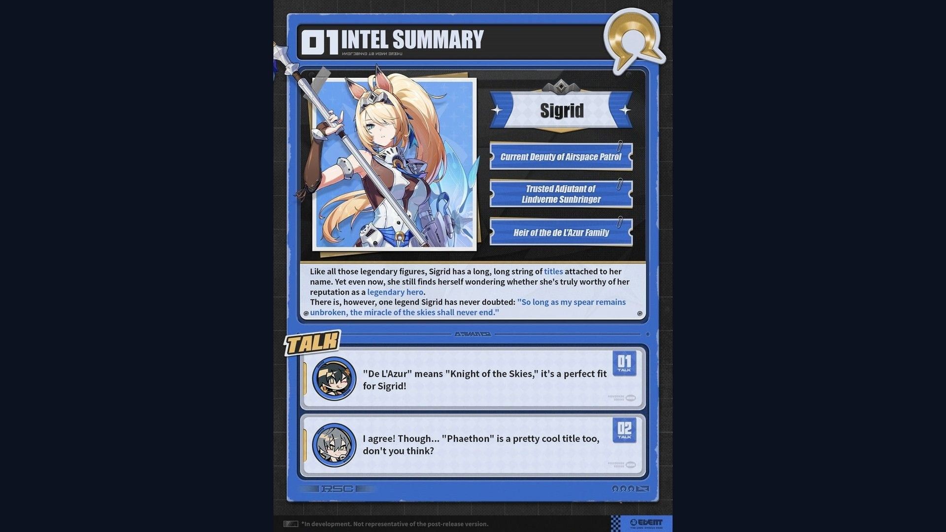 Sigrid Exclusive Channel featured Agent Version 3.1 Phase II ZZZ pity system