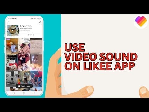 Likee app showing copyright detection warning and muted video notification