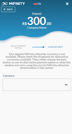 How to recharge MiFinity eVoucher (GBP)