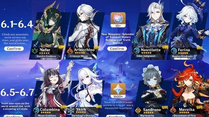 Genshin Impact limited character banner screenshot