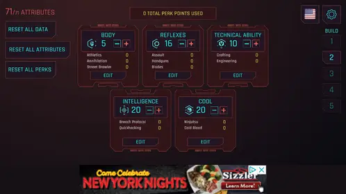 Интерфейс «Разгона» у нетраннера с очередью скриптов в Cyberpunk 2077