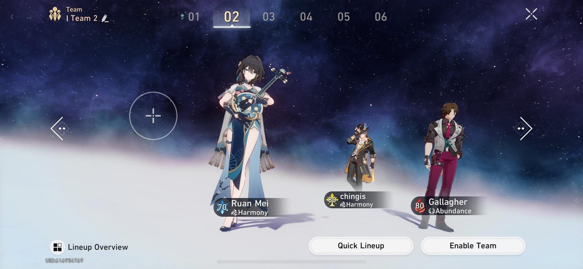 Honkai Star Rail Knight II budget team with Firefly, Rappa, The Dahlia, Fugue, Trailblazer Harmony