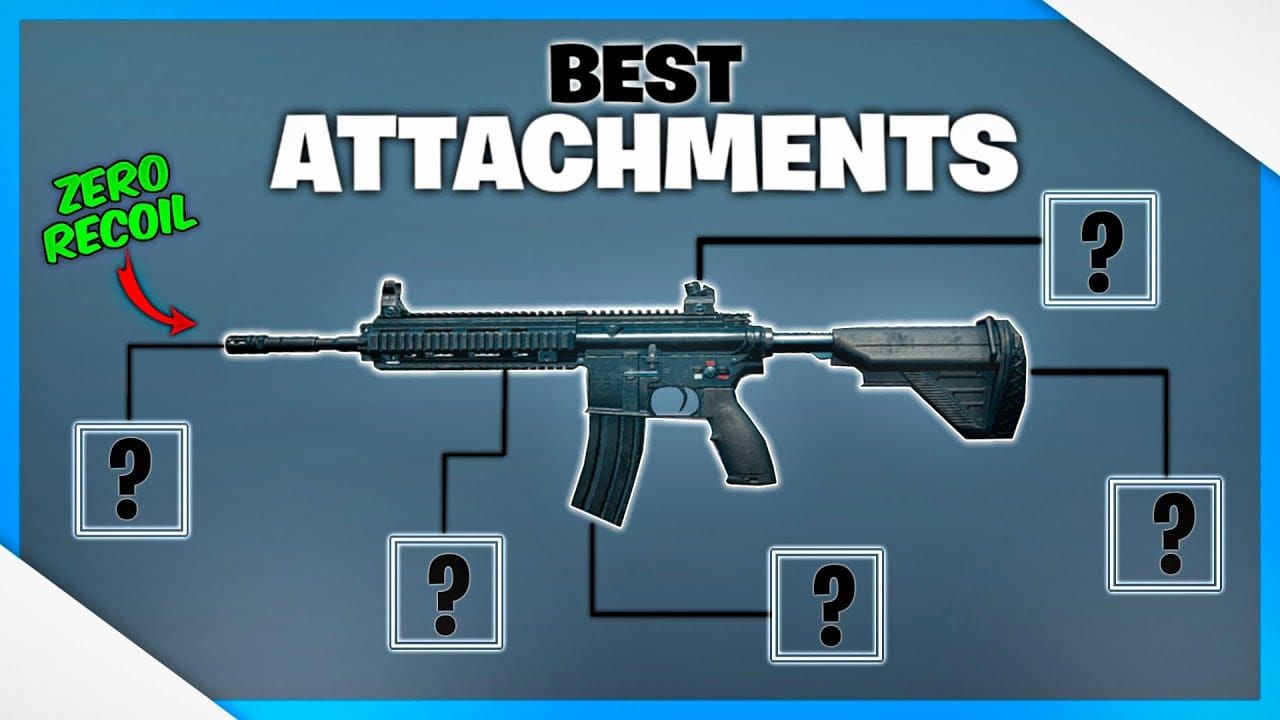 PUBG Mobile M416 championship loadout with compensator, vertical grip, tactical stock, extended quickdraw mag, and 4x scope