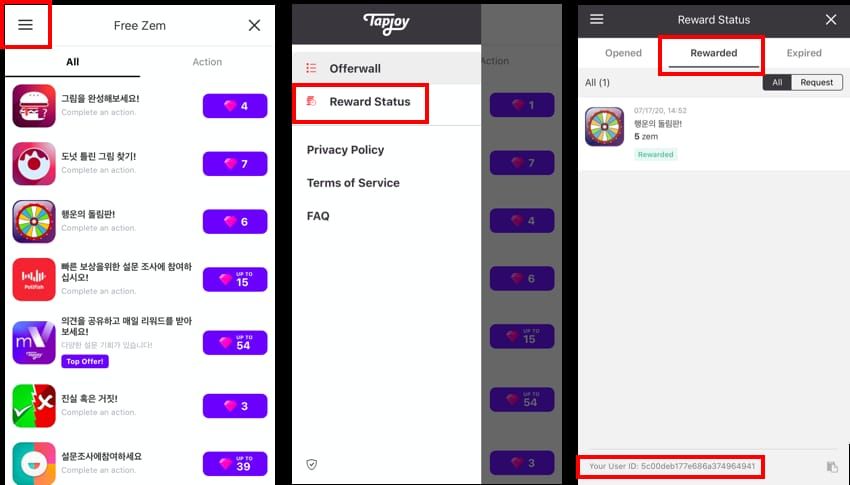 Интерфейс ежедневных заданий ZEPETO ZEMs & Coins с задачами и наградами в монетах