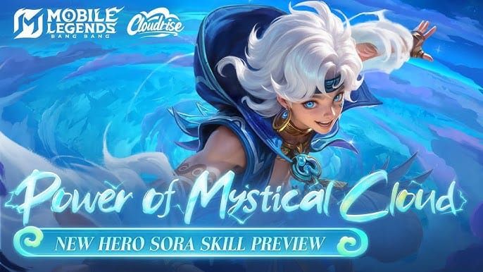 Руководство по комбинациям навыков Соры в Mobile Legends Bang Bang, показывающее последовательность способностей для максимального урона