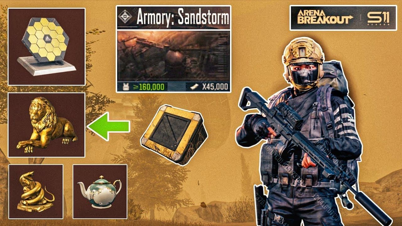 Arena Breakout Sandstorm Mode screenshot showing reduced visibility and weather effects