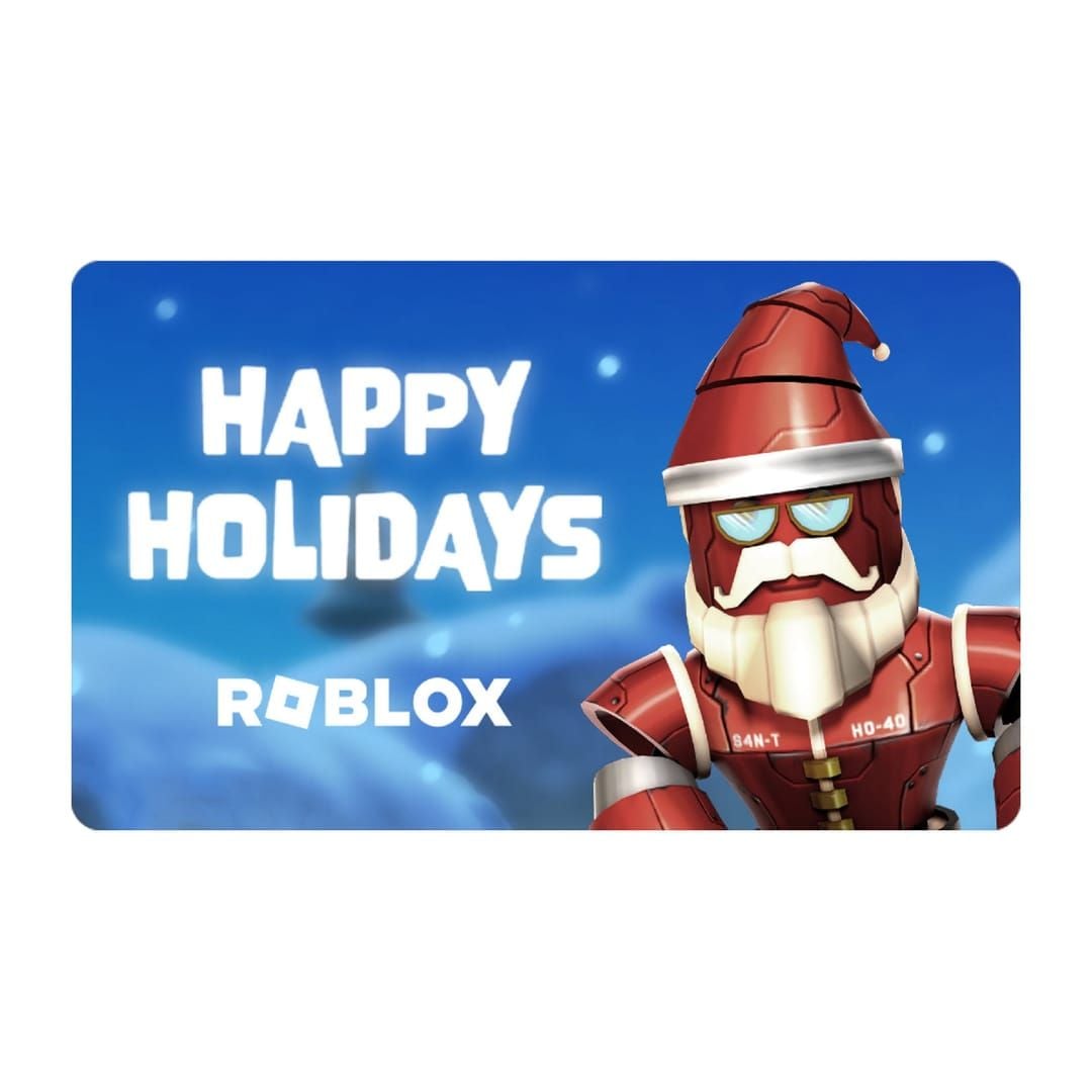 Лимитированная праздничная подарочная карта Roblox с бонусным предметом