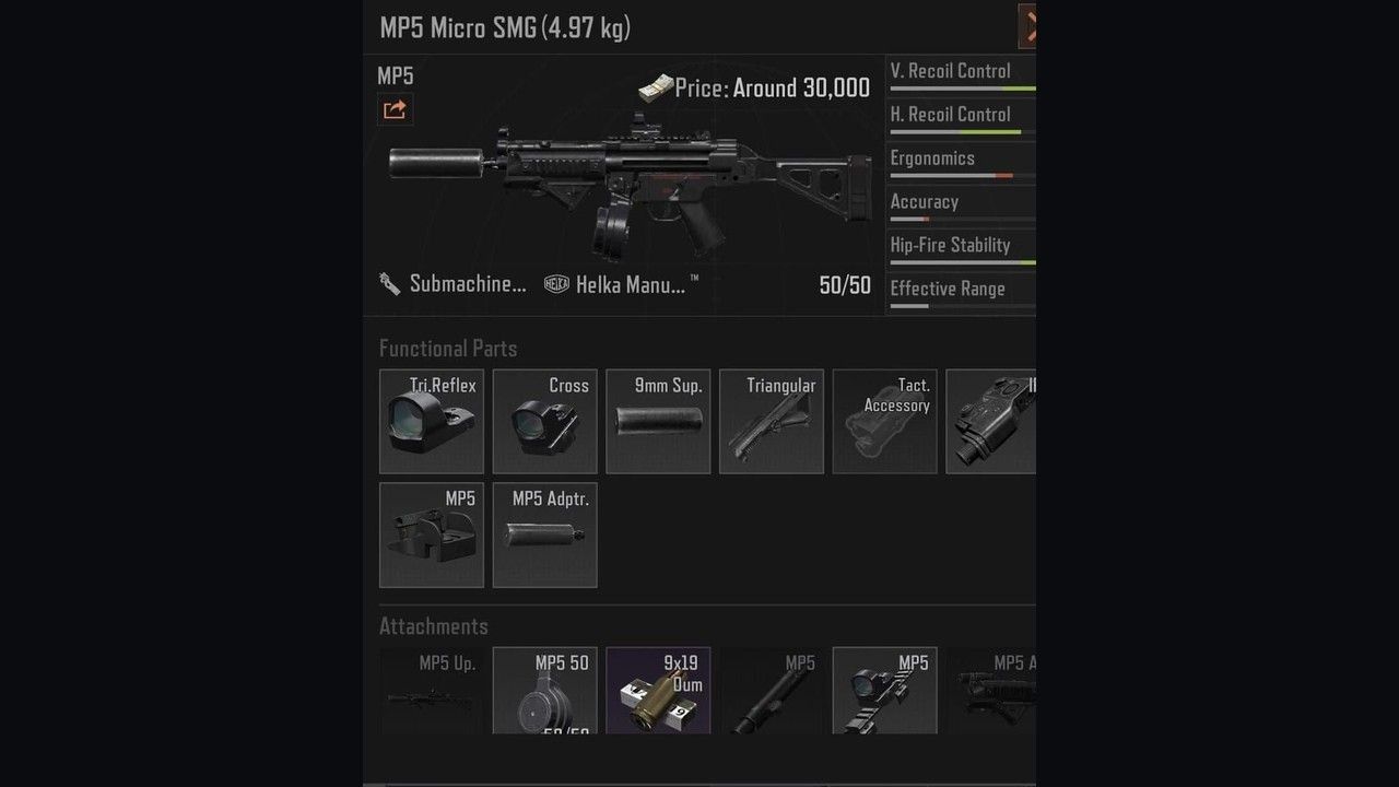 Arena Breakout MP5 Micro SMG gunsmith with 9x19 Dum-Dum for leg meta