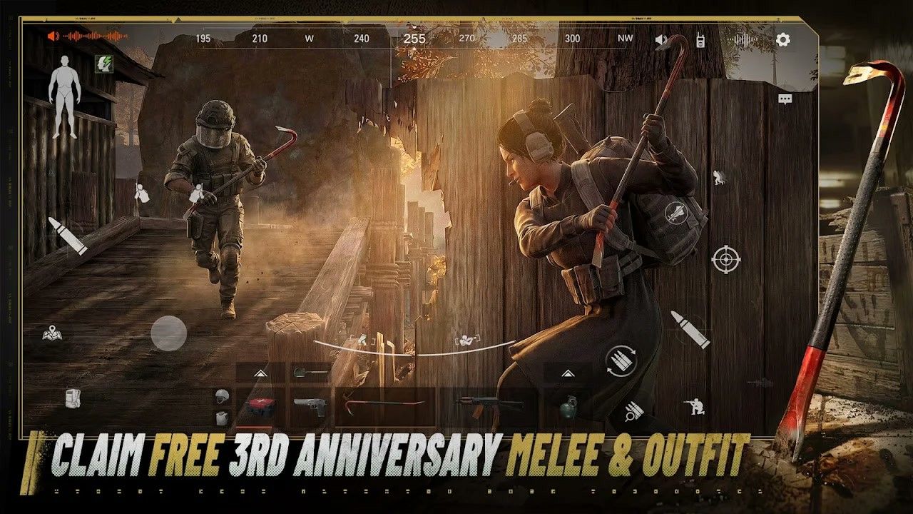 PUBG Mobile HUD with assault rifle in the inventory bar