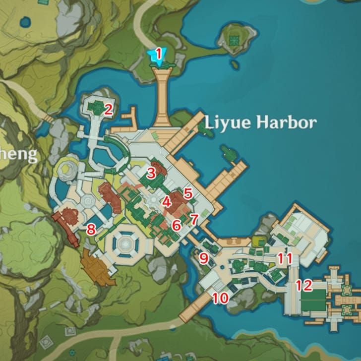 Optimized farming routes guide for Fortune Coins in Liyue Harbor Genshin Impact