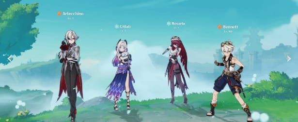 Genshin Impact Citlali vs Rosaria comparison for Arlecchino melt teams