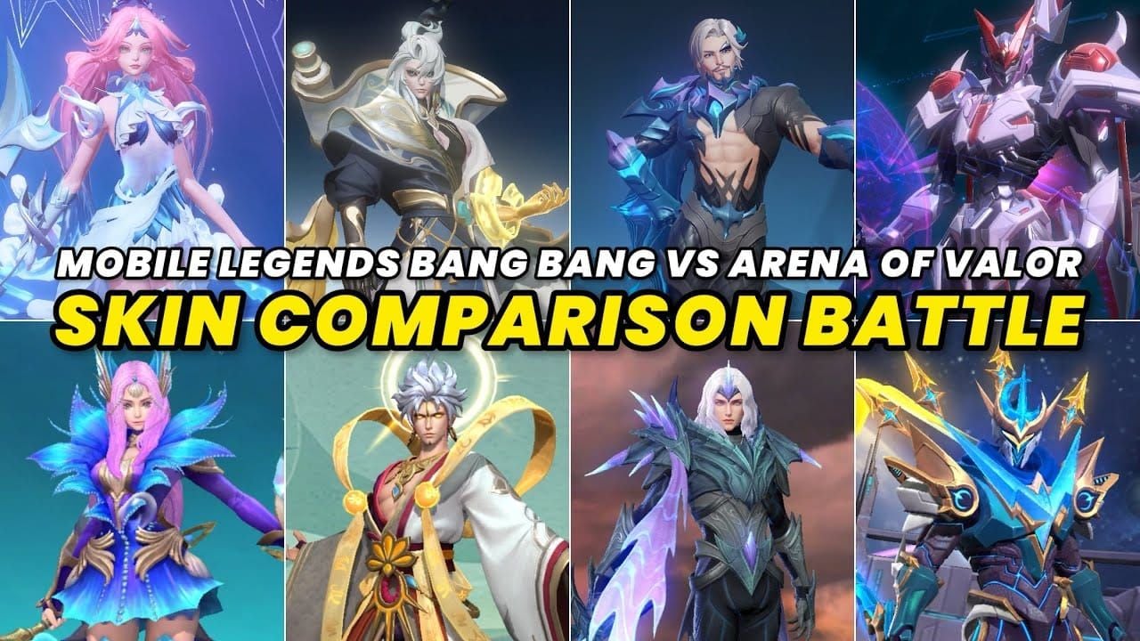 Сравнение эпического облика Starlight и стандартного облика в Mobile Legends Bang Bang