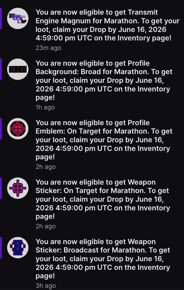 Never After event reward claim screen showing active milestone drops and rare items