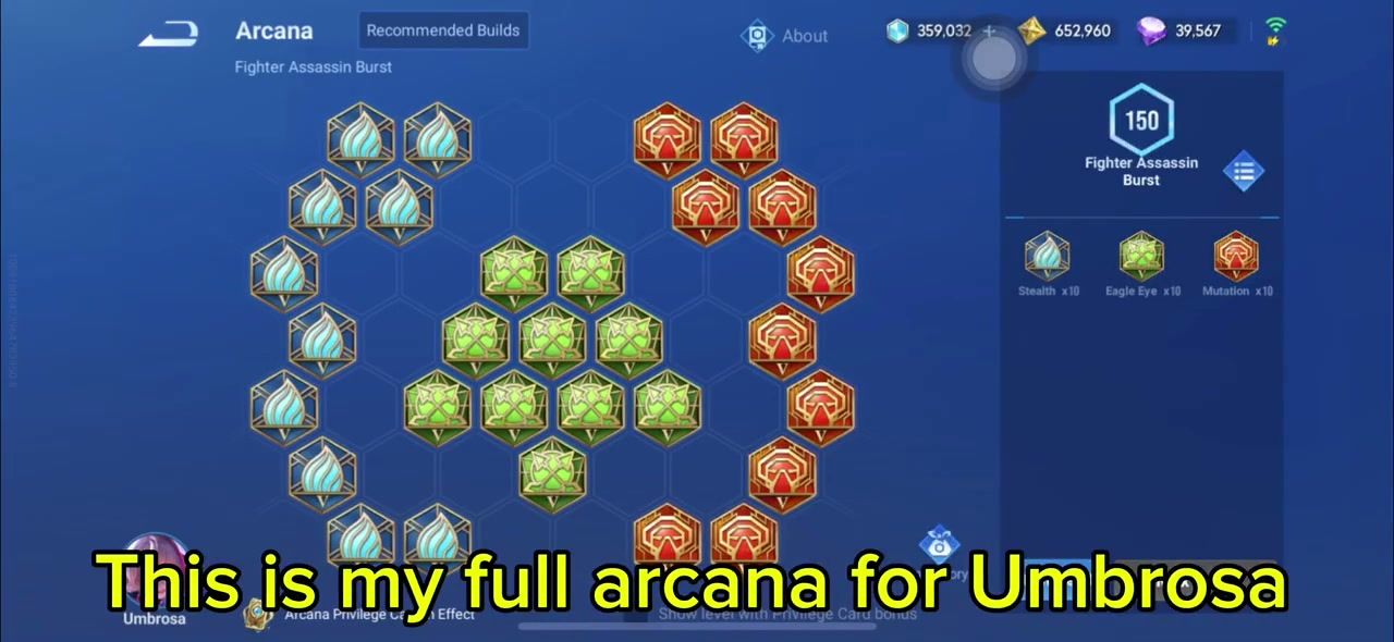 Honor of Kings Umbrosa jungle Arcana Mutation Eagle Eye Stealth