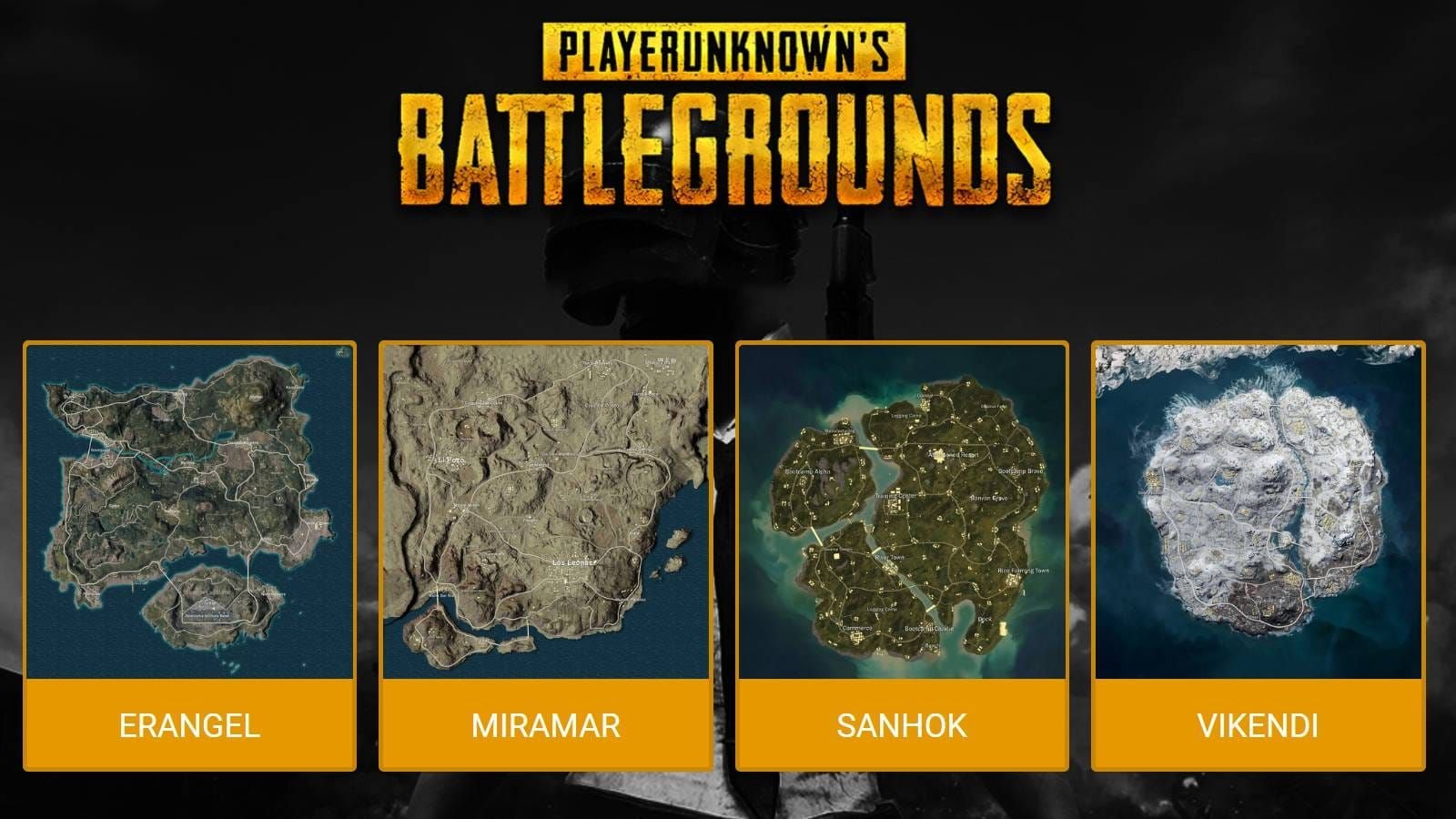 PUBG Mobile map comparison showing performance differences between Frosty Funland, Erangel, and Miramar with optimized settings