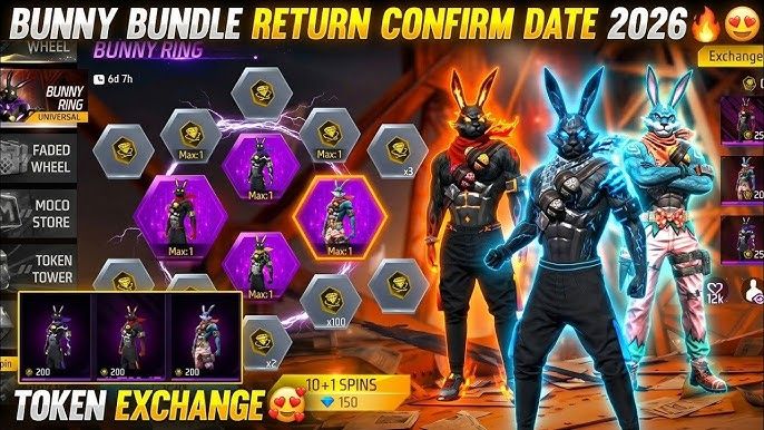 Интерфейс события обмена токенов Universal Bunny Ring с эксклюзивными наборами