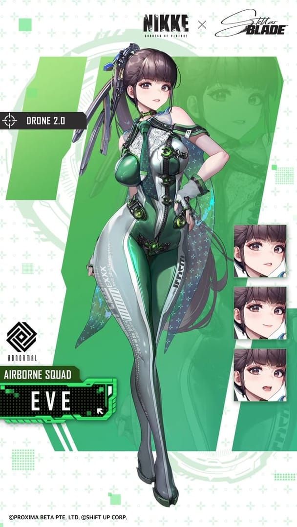Eve SSR character artwork from Goddess of Victory: NIKKE collab rerun