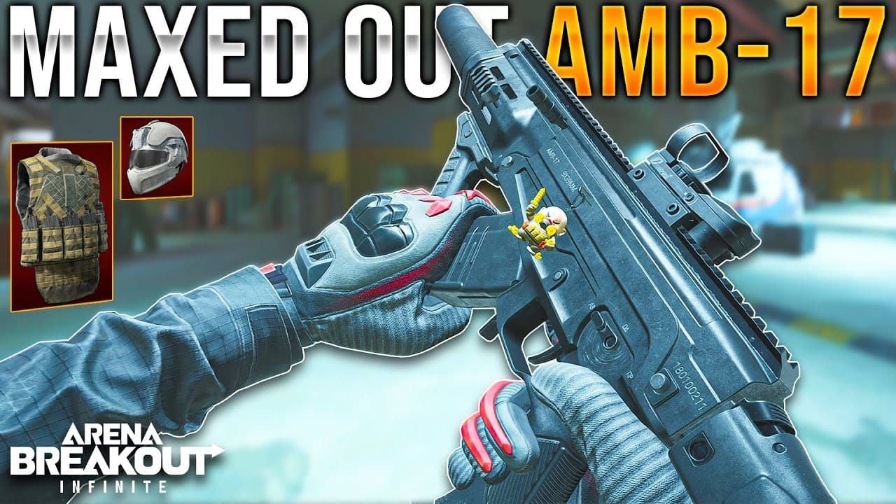 Arena Breakout Mobile AMB-17 budget build with suppressor, handguard, and foregrip attachments
