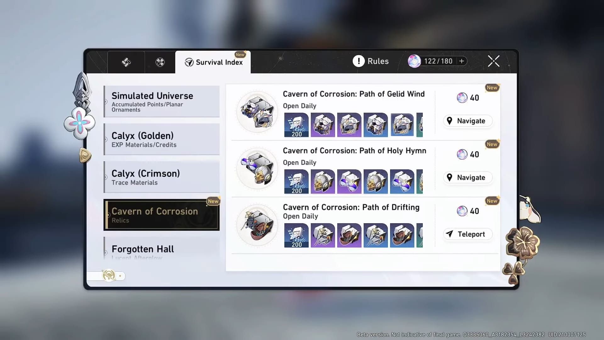 Honkai Star Rail Hyacine substat priority tiers guide infographic