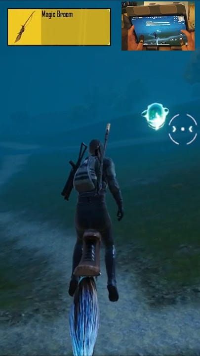 Игрок PUBG Mobile летит на Волшебной метле