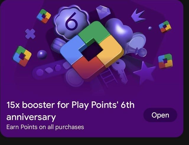 Баннер Google Play Игры на ПК с акциями множителей баллов для десктопа