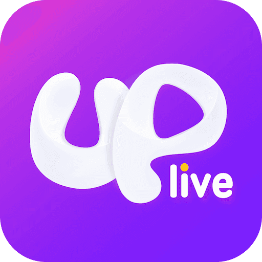 Uplive stream screenshot showing mini event with active chat, gift interactions, and host engagement