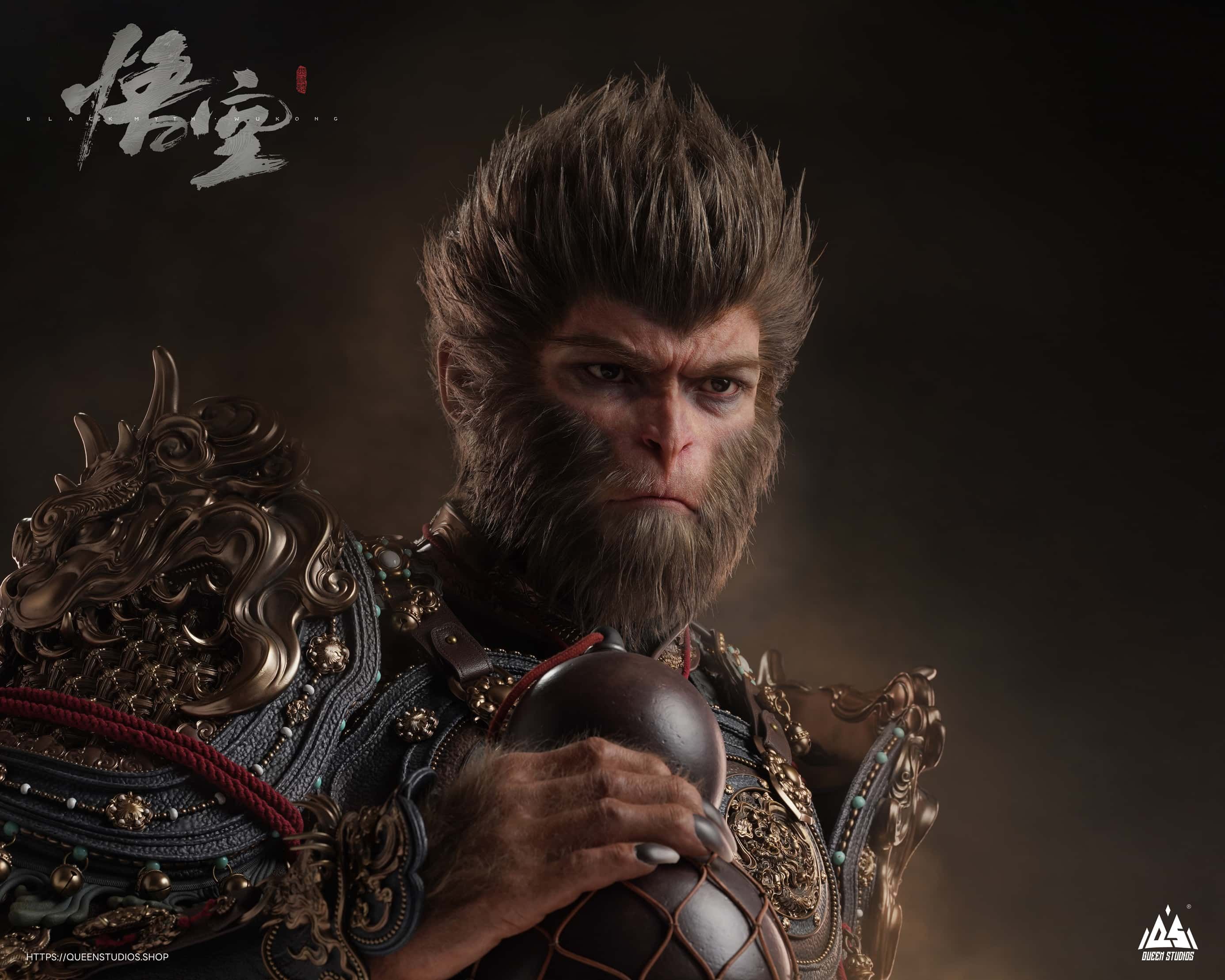 QueenStudios collaborates with Youke to launch "Black Myth: Wukong" Destiny Man 1/1 bust statue