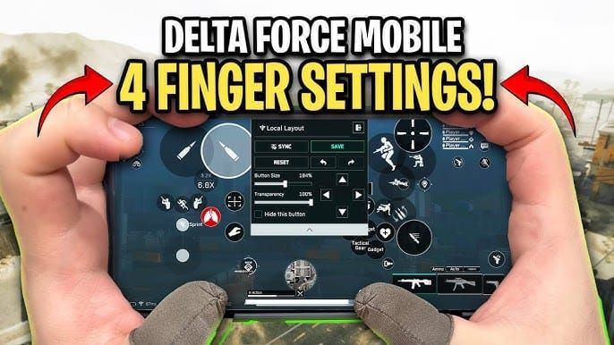 Сенсорное управление и настройки чувствительности Delta Force на мобильных устройствах
