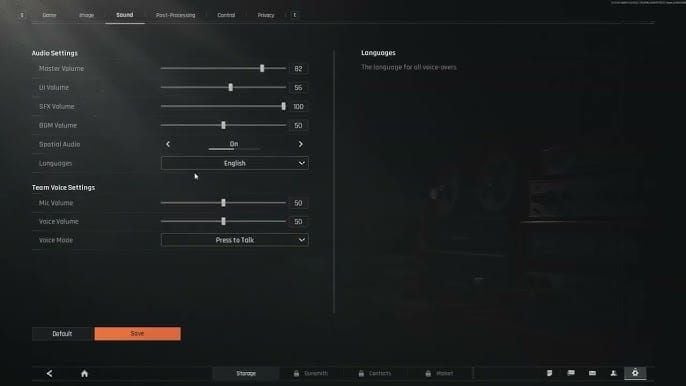 Arena Breakout Infinite audio settings for max footsteps