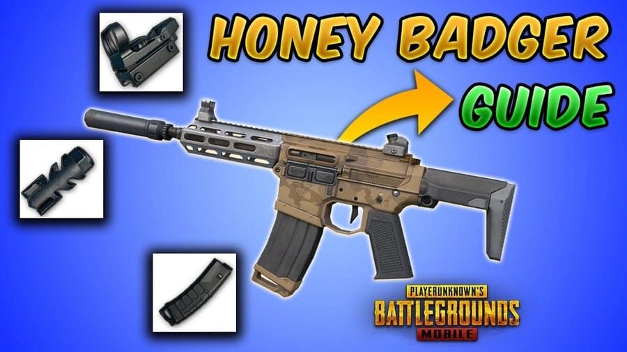 Диаграмма паттерна разброса отдачи PUBG Mobile Honeybadger, показывающая вертикальный подъем и руководство по контролю