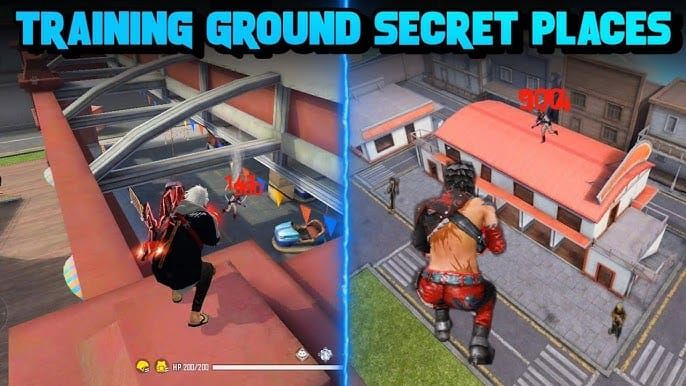 Скриншот игрового процесса Free Fire на тренировочной площадке