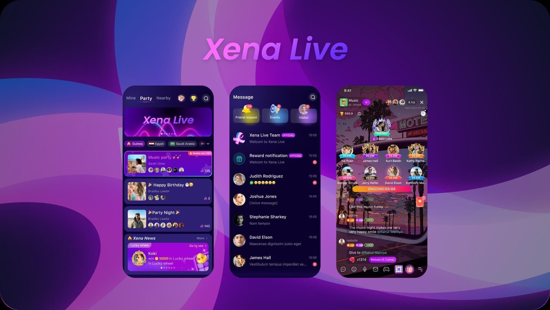Instructional visual showing Xena Live app settings menu for cache clear