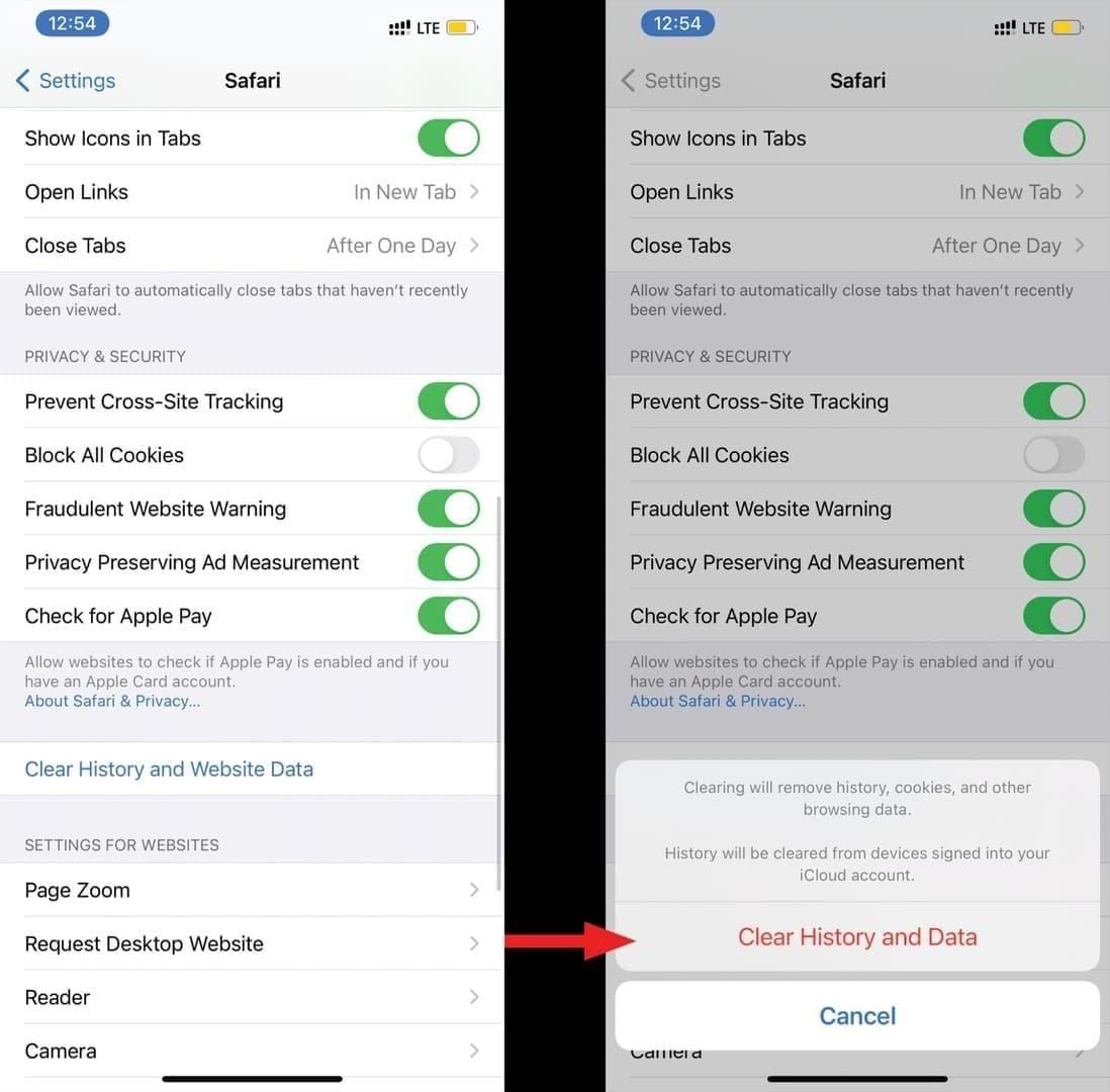 SUGO app settings menu for clearing storage cache