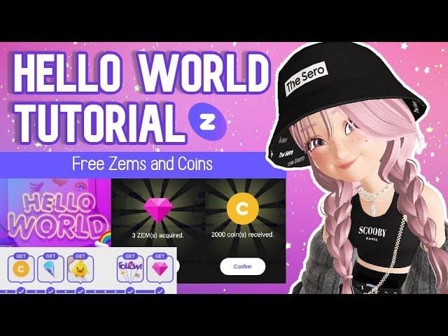 Руководство по квестам карты ZEPETO Hello World с пронумерованными шагами