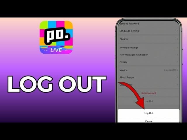 Poppo Live privacy settings configuration guide showing visibility controls