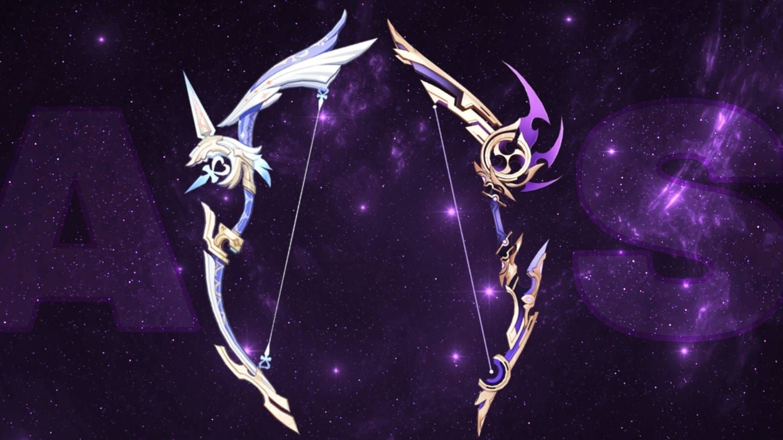 Genshin Impact weapon comparison showing Elegy for the End and other recommended bows for Jahoda