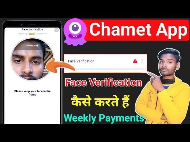 Chamet face verification guide with biometric actions