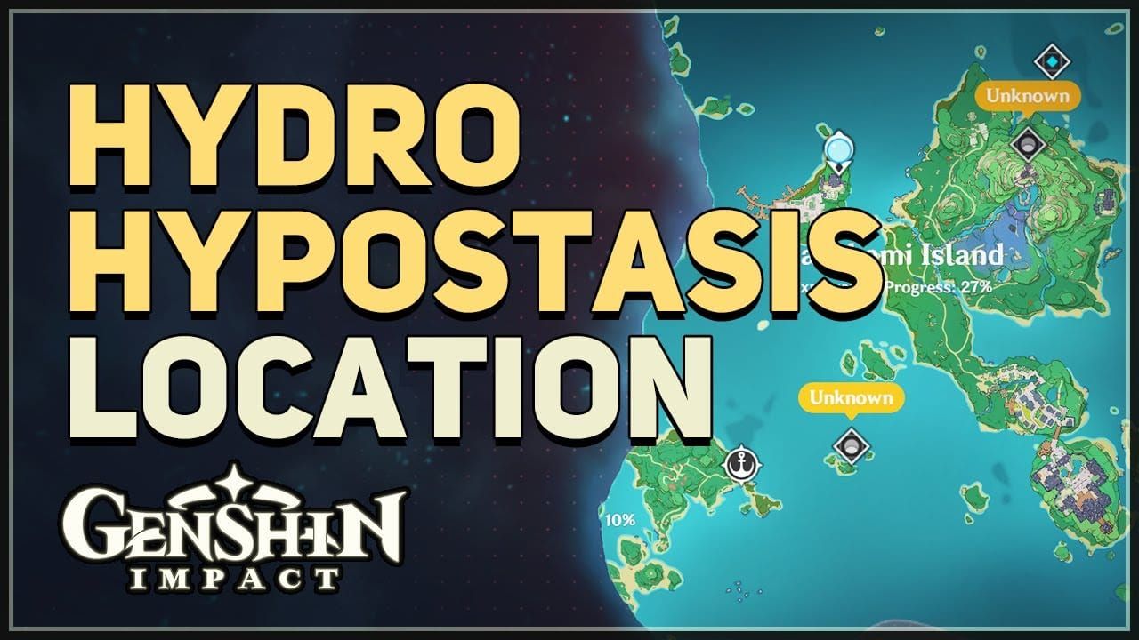 Скриншот босса Гидро гипостазис в Genshin Impact для фарма Лазурита Варунада