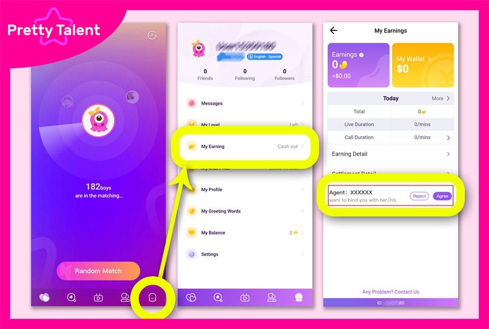 Chamet agency management dashboard displaying member lists, reports, and tracking features