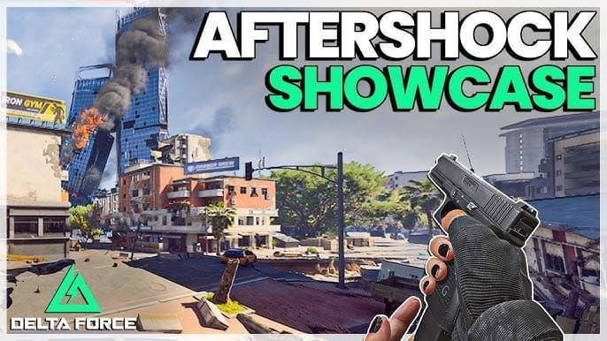 Скриншот Delta Force Aftershock с типичными позициями кемперов на крышах небоскребов и коммерческих зданий
