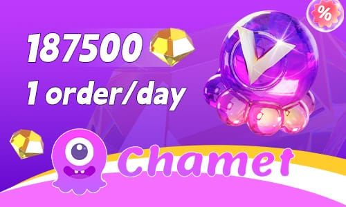 Chamet live streaming interface displaying diamond gift animations and user interactions