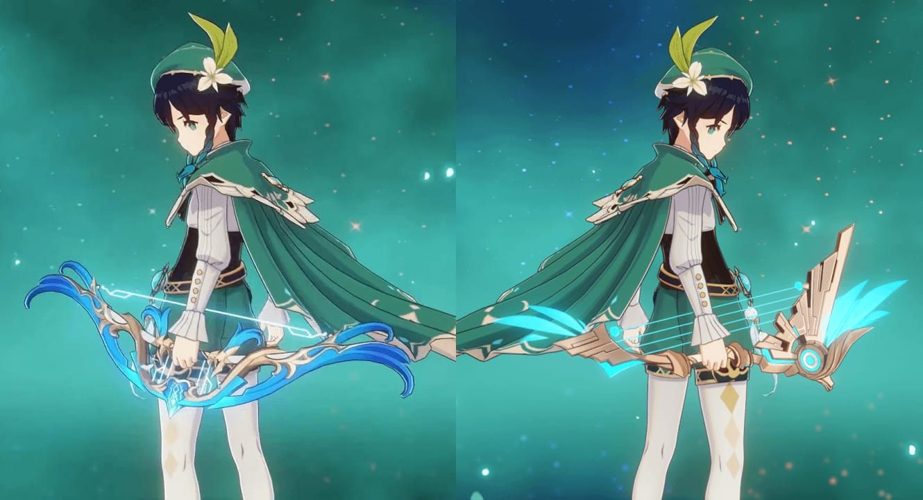 Genshin Impact Venti 5-star and 4-star weapon tier list images