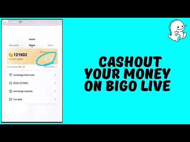 Интерфейс вывода и обмена бобов Bigo Live