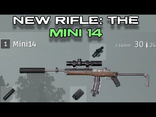 PUBG Mobile Mini-14 DMR optimal attachments compensator 6x scope extended mag