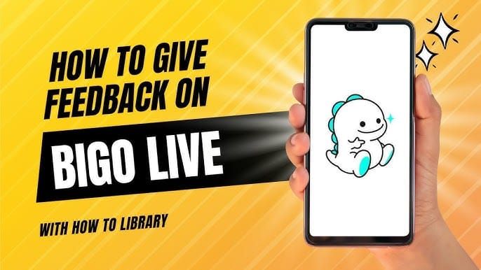 Bigo Live app interface showing navigation to feedback and recharge problem section