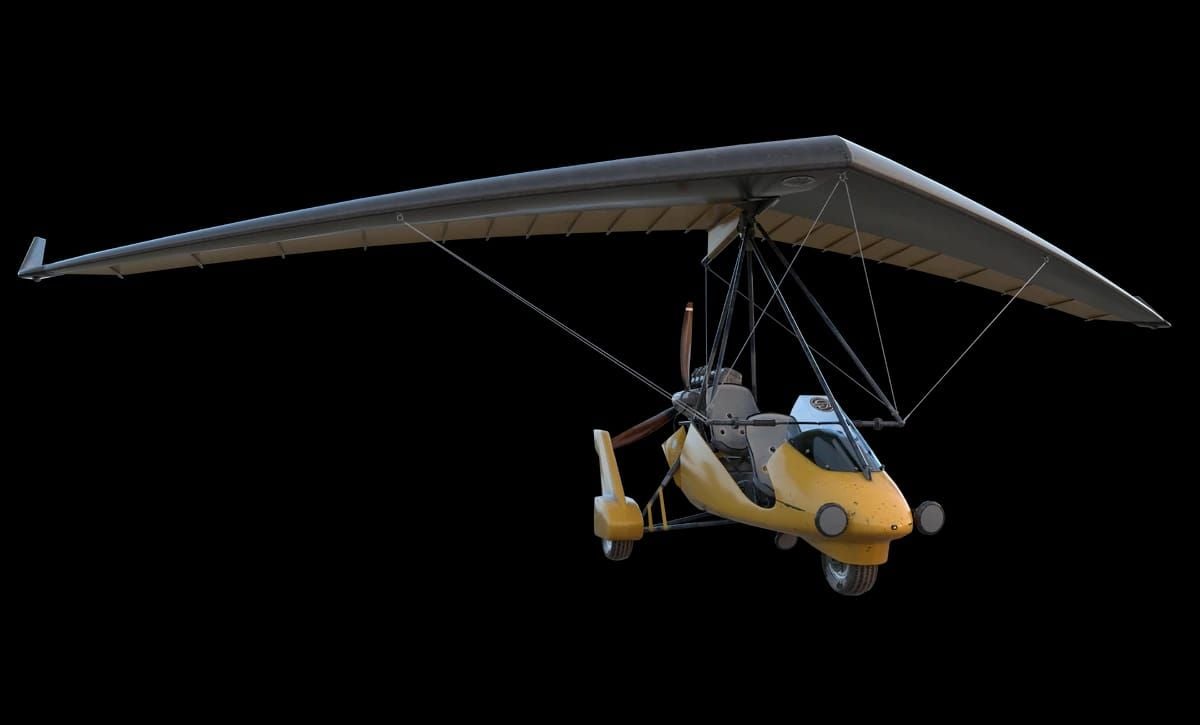 PUBG Mobile 3.6 Motor Glider in-game screenshot at spawn location