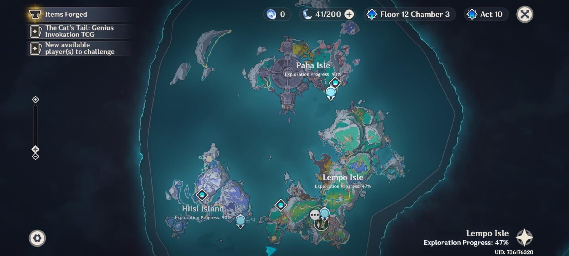 Genshin Impact Nod-Krai efficient exploration route map with waypoints and farming paths