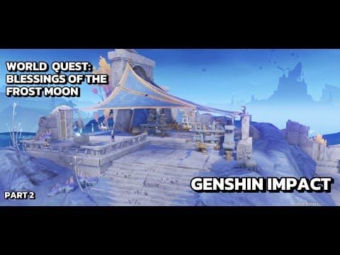 Духовное испытание Морозной Луны в Genshin Impact в центральном святилище с механикой лунного тайминга